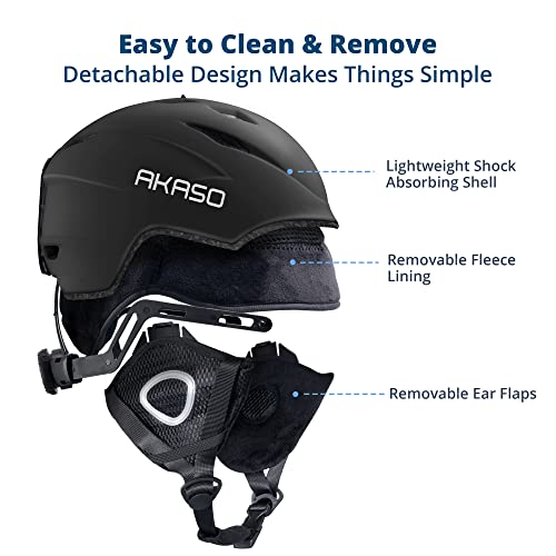 AKASO Ski Helmet for Men and Women, Snowboard Helmet, Goggles Compatible, Youth - Image 5