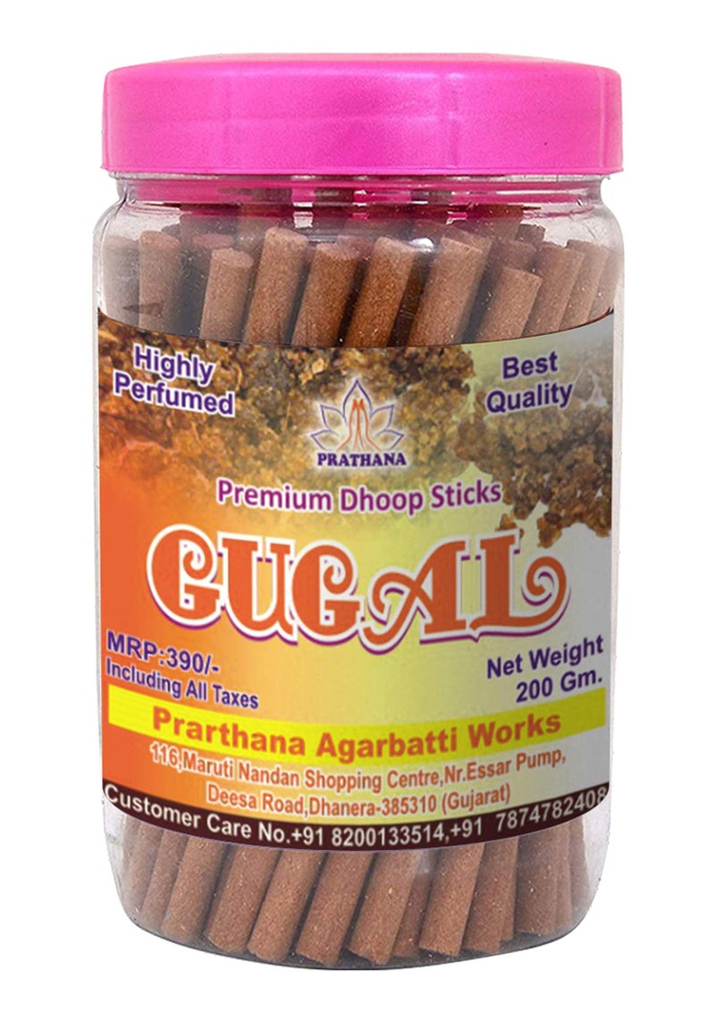 PRARTHANA Guggal Premium Dhoop Sticks Charcoal Free/Pollution Free, Box Pack (200GM) - Image 1