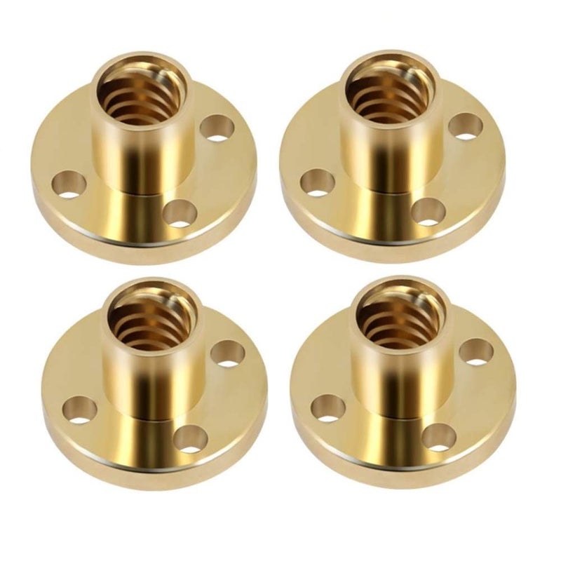 Flylock 4-Pack T8 Lead Screw Brass Nut for Diameter 8mm (2mm Pitch, 4 Starts, 8mm Lead) T8 Lead Screw of 3D Printer Z Axis - Image 1