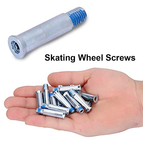 Keenso مجموعة محاور التزلج من كينسو، 15 قطعة من الفولاذ 8 مم لمحاور التزلج على العجلات براغي مسامير تركيبات استبدال التزلج على العجلات (35 مم) - Image 2