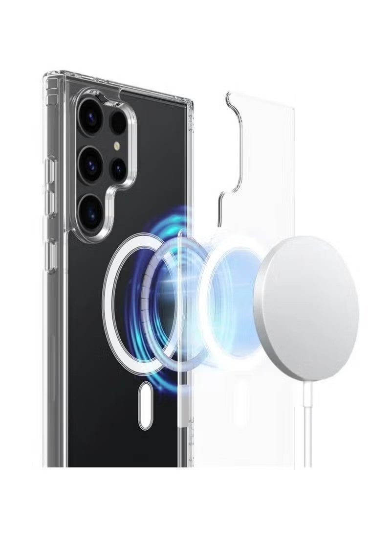 For Samsung Galaxy S25 Ultra Magnetic Case Scratch-proof Acrylic+TPU Cover Compatible with MagSafe - Image 2