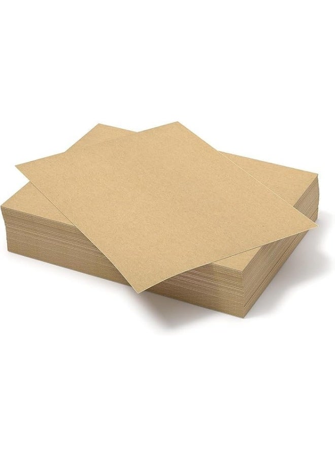 Horoof Market Horoof Home® 100PCS 1mm Thick Chipboard Sheets – 21.5 x 27.9 cm, Brown Wood Fiber Boards for DIY Crafting, Scrapbooking & Packaging - Image 1