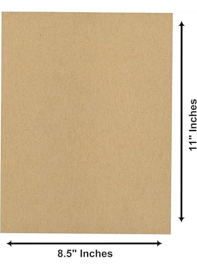 Horoof Market Horoof Home® 100PCS 1mm Thick Chipboard Sheets – 21.5 x 27.9 cm, Brown Wood Fiber Boards for DIY Crafting, Scrapbooking & Packaging - Image 3