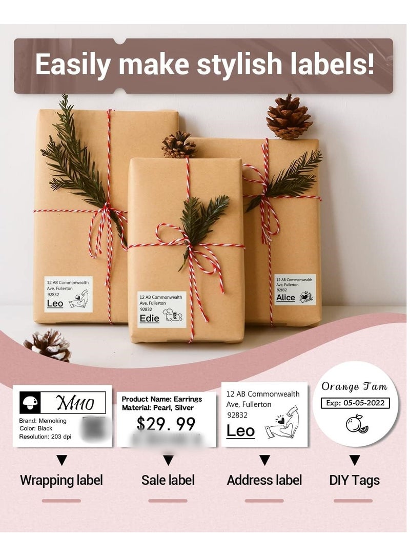 فوميمو المحمولة بلوتوث الحرارية تسمية صانع ملصقات صانع طابعة الباركود للملابس والمجوهرات التجزئة البريدية متوافقة مع نظام أندرويد دائرة الرقابة الداخلية - Image 5