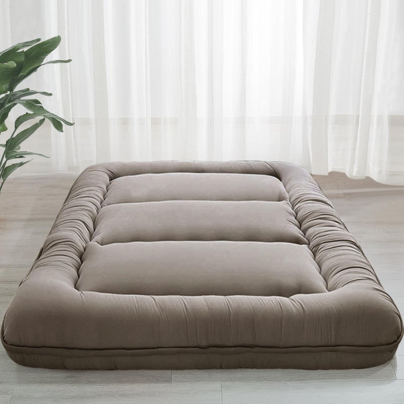 MAXYOYO 6" Extra Thick Japanese Tatami Pad, Foldable Mattress for Adults & Guests, Dark Grey, Twin - Image 1