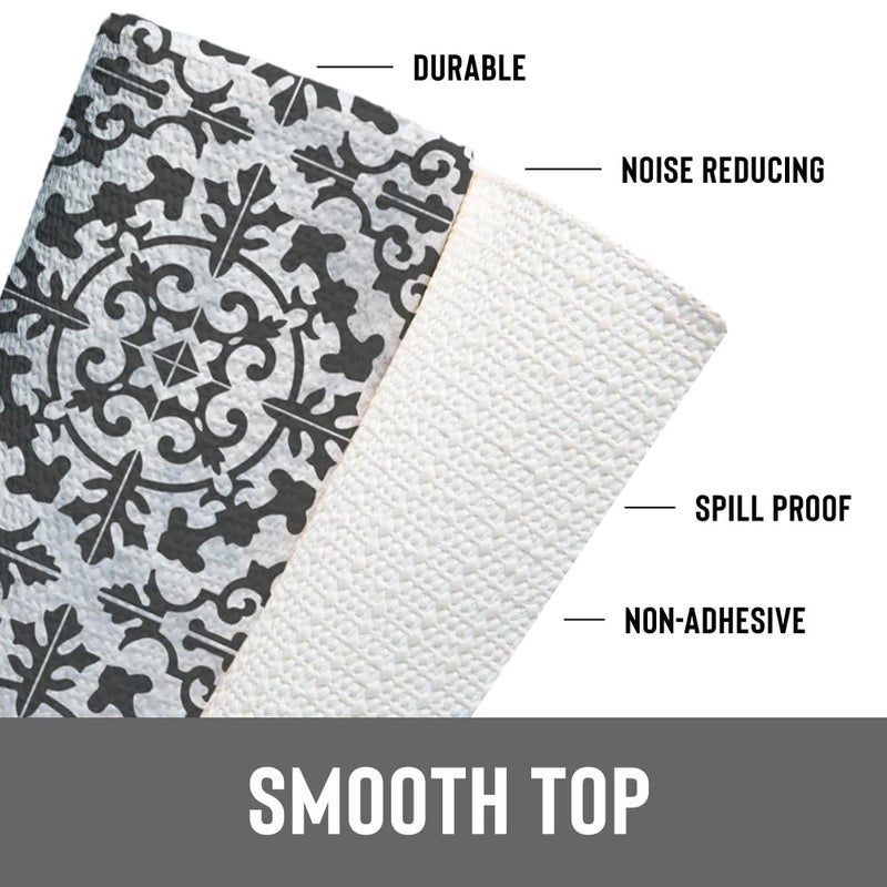 Con-Tact Brand Grip Prints Non-Adhesive Non-Slip Counter Top, Drawer/Shelf Liner, 12" x 20' (Carrara Tile Charcoal) - Image 2
