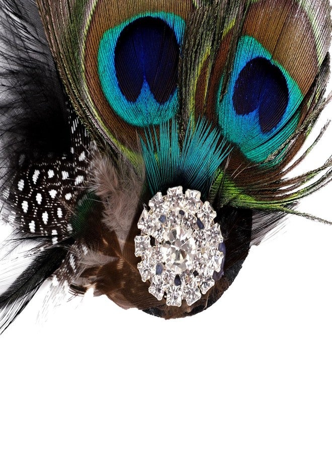 Song Qing Fascinator Hair Clips Peacock Feather Hair Clip Pin for Women Brides Bridesmaids Onesize - Image 3