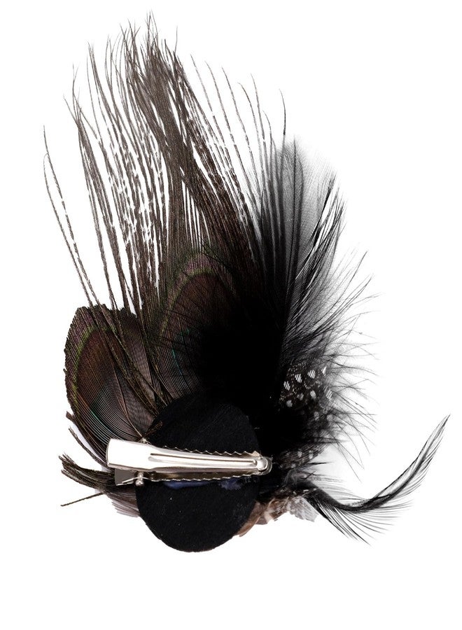 Song Qing Fascinator Hair Clips Peacock Feather Hair Clip Pin for Women Brides Bridesmaids Onesize - Image 4