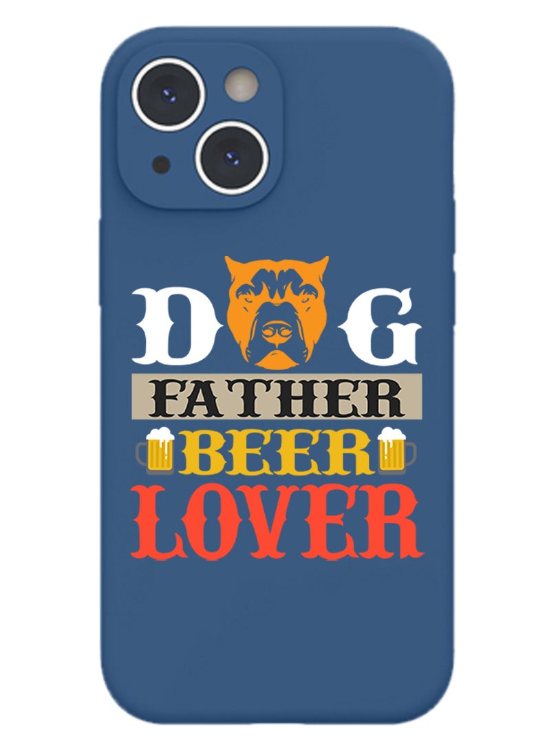 Theodor Protective Slim Fit Case Liquid Silicone Cover with Full Body Protection Anti-Scratch Shockproof Case For iPhone 15 Blue  - Dog mom copy - Image 1