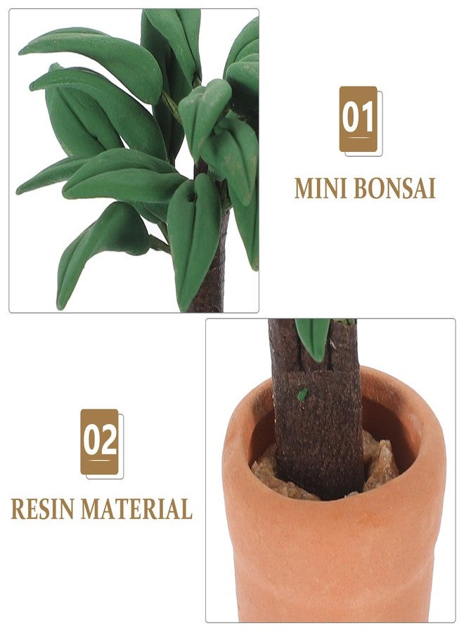 Alasum Dollhouse Rich Tree Miniature Dollhouse Mini Plant Pots Artificial Indoor Plants Faux Model Garden Potted s Bonsai Simulation - Image 3