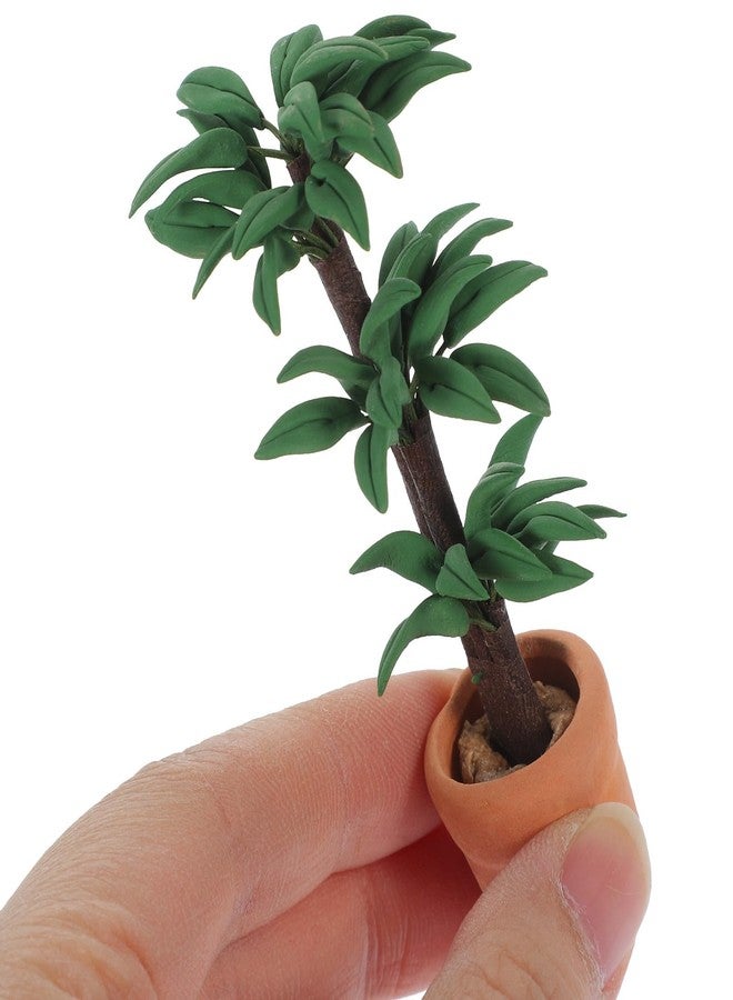 Alasum Dollhouse Rich Tree Miniature Dollhouse Mini Plant Pots Artificial Indoor Plants Faux Model Garden Potted s Bonsai Simulation - Image 2