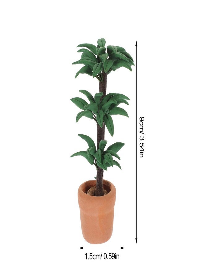 Alasum Dollhouse Rich Tree Miniature Dollhouse Mini Plant Pots Artificial Indoor Plants Faux Model Garden Potted s Bonsai Simulation - Image 5