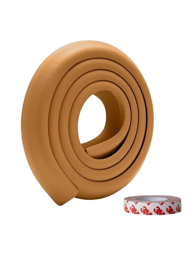 KidDough Baby Proofing Corner Safety Strip And Corner Guard | Thick Rubber Edge Corner Protector Guard | Sharp Corner Guard | Corner Protector For Kids (2 Meters Extra Thick, Light Brown) - Image 1