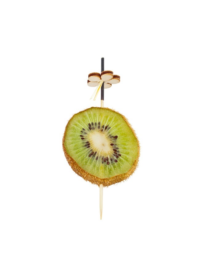 Restaurantware 4 x 0.7 x 0.7 Inch Party Toothpicks, 500 Disposable Cocktail Skewers - Wooden Flower Decoration, Sharp Tips, Bamboo Decorative Cocktail Picks, Durable, For Garnishes Or Appetizers - Image 2