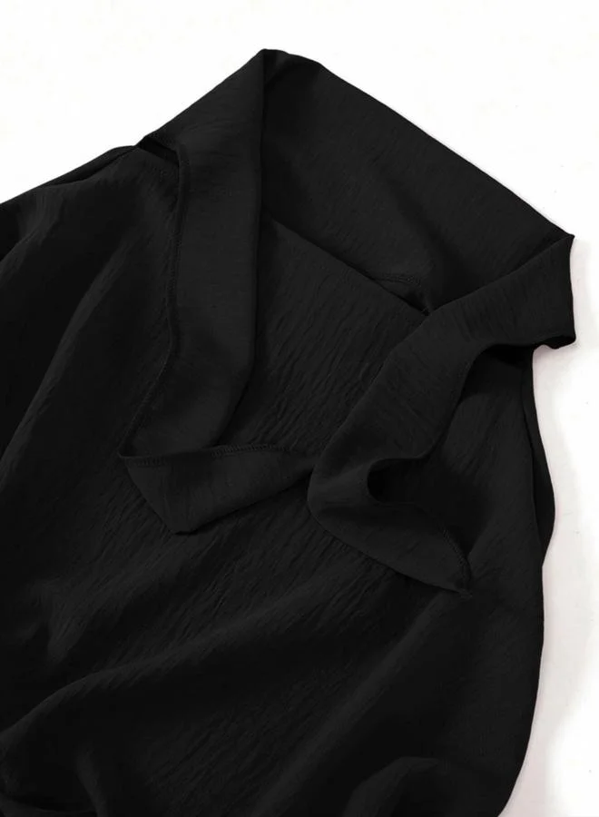 Take Two Black Solid Hijab