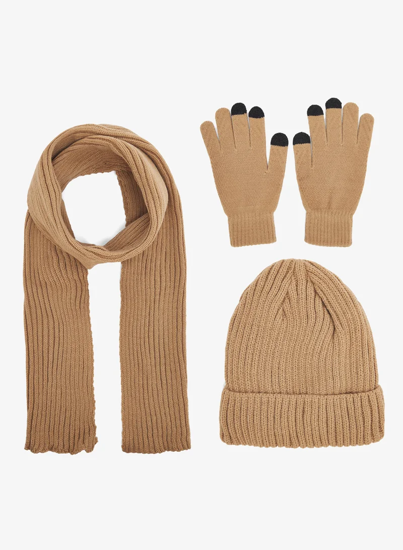 Beanie, Gloves and Scarf Set