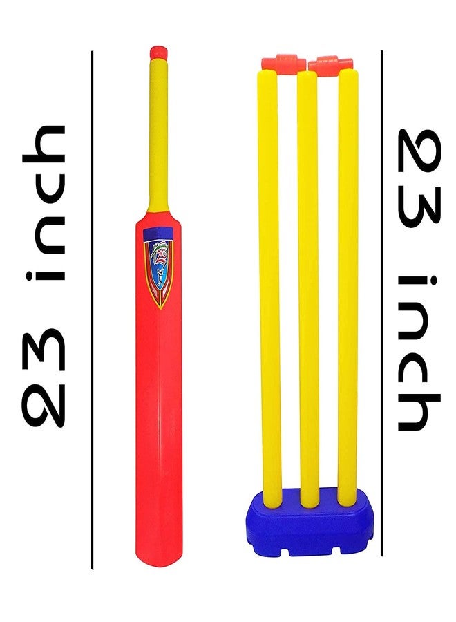 Fully Cricket Set for Kids with Stump and Ball Birthday Gift for Kids (Multicolor) - Image 2