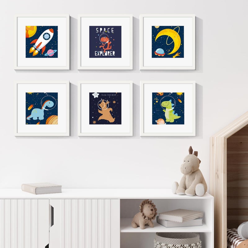 upsimples 12x12 Picture Frame, Display Pictures 8x8 with Mat or 12 x 12 Without, Wall Hanging Square Frames, White, 1 Pack - Image 2