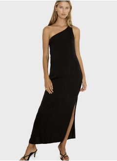 One Shoulder Side Slit Dress
