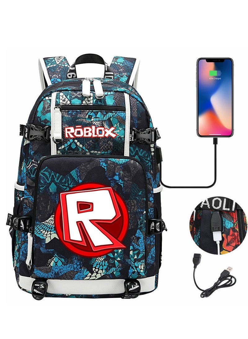 روبلوكس حقيبة ظهر Roblox USB للمراهقين كاجوال للسفر