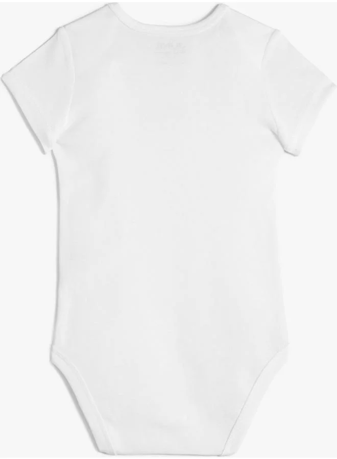 JUNE June Baby Basic 5-Pack Short Sleeve Bodysuit White