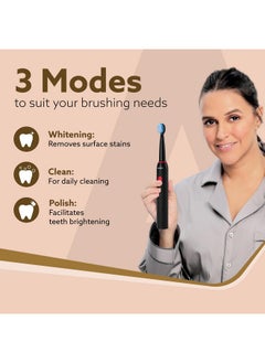 Royal Sonic Electric Toothbrush For Adults With 3 Modes, 19000 Strokes Per Minute, 2 Brush Heads, Dupont Soft Nylon Bristles, Rechargeable Lasting Up To 25 Days, Power Toothbrush, Black - pzsku/Z9670EF9837154C192918Z/45/_/1733730039/40fee0ff-3e1c-427e-ade2-4e68f35a3760