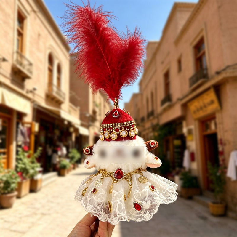 دمية خروف شينجيانغ الصغير الفاخرة، لعبة قطيفة إبداعية هدية وتذكار سفر - Image 4