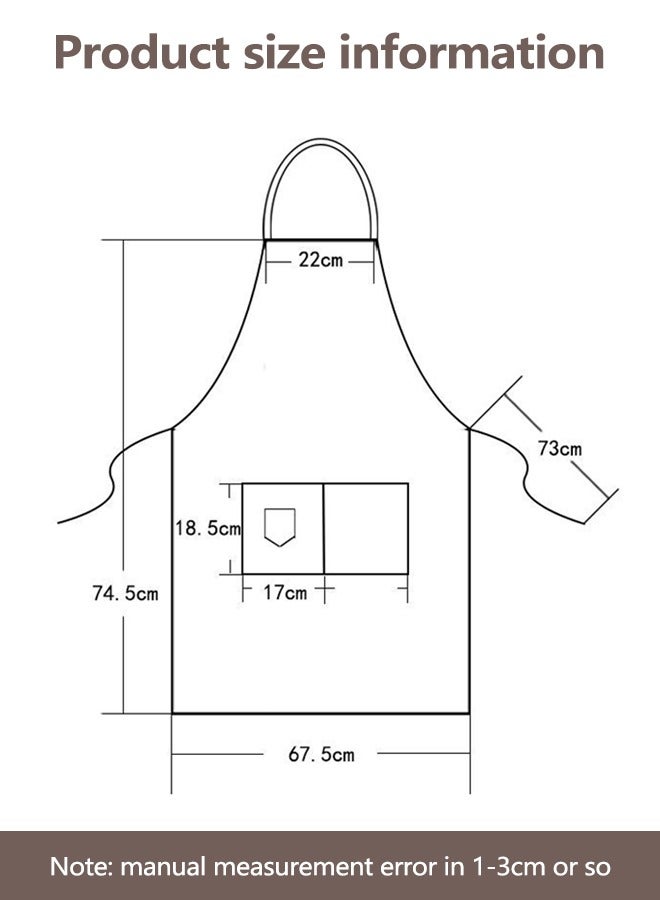 HomarKet Chef Apron for Women Men , Adjustable Kitchen Chef Apron,BBQ Restaurant Apron with 2 Pocket for Cooking Baking Gardening（Brown） - Image 4