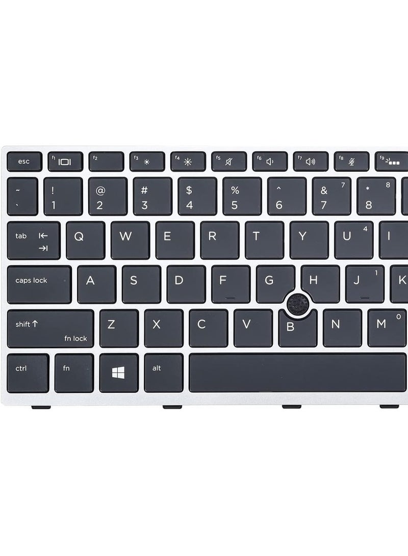 Terabyte لوحة مفاتيح خلفية بديلة لجهاز HP EliteBook 840 G5 840 G6 و EliteBook 745 G5 745 G6، لوحة مفاتيح EliteBook 840 G5 مع إطار فضي مؤشر تخطيط أمريكي L11307-001 L14378-001 - Image 3