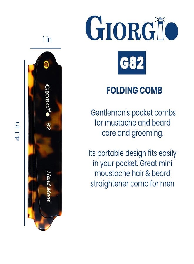 Giorgio G82 Fine Tooth Folding Pocket Comb for Men, for Everyday Grooming Styling Hair, Beard or Mustache, Use Dry or with Balms, Handmade, Saw Cut Hand Polished - Image 3