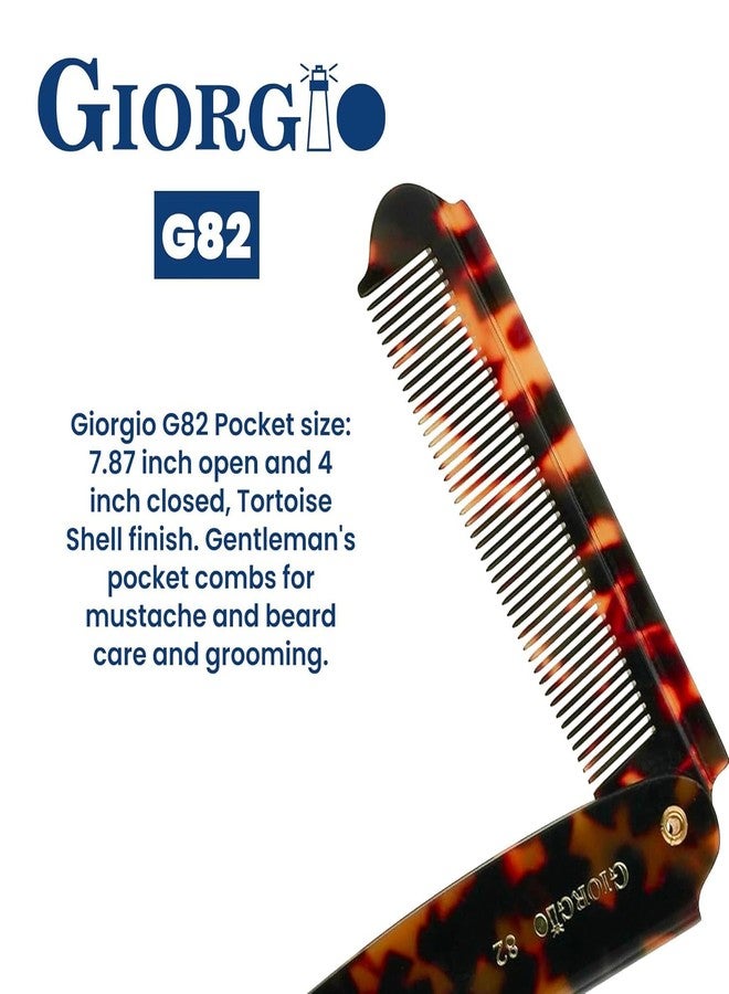 Giorgio G82 Fine Tooth Folding Pocket Comb for Men, for Everyday Grooming Styling Hair, Beard or Mustache, Use Dry or with Balms, Handmade, Saw Cut Hand Polished - Image 4