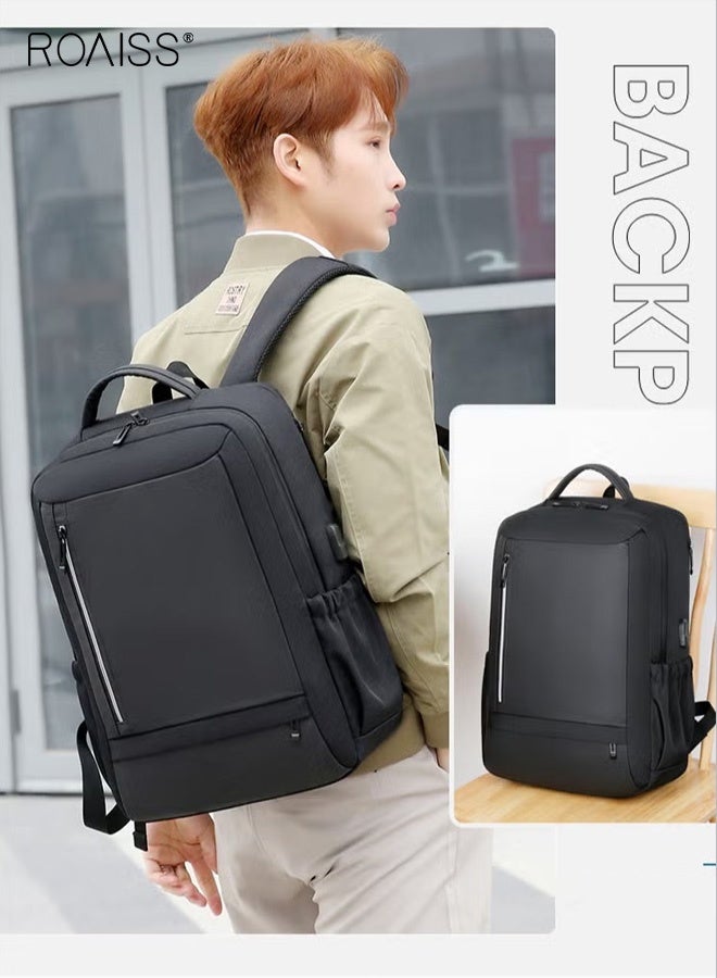 roaiss Multi Purpose Large Capacity Laptop Backpack with USB Charge Men Extra Large Carry On Backpack Men Water Resistant Traveling Suitcase Weekender Bag Daypack for Business - Image 2