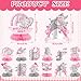 Moinchore 12 Pcs Pink Elephant Baby Shower Decorations Honeycomb Centerpieces Elephant Baby Shower Table Decoration Balloon Moon Flowers Table Topper for Birthday Party Favors Supplies - Image 4