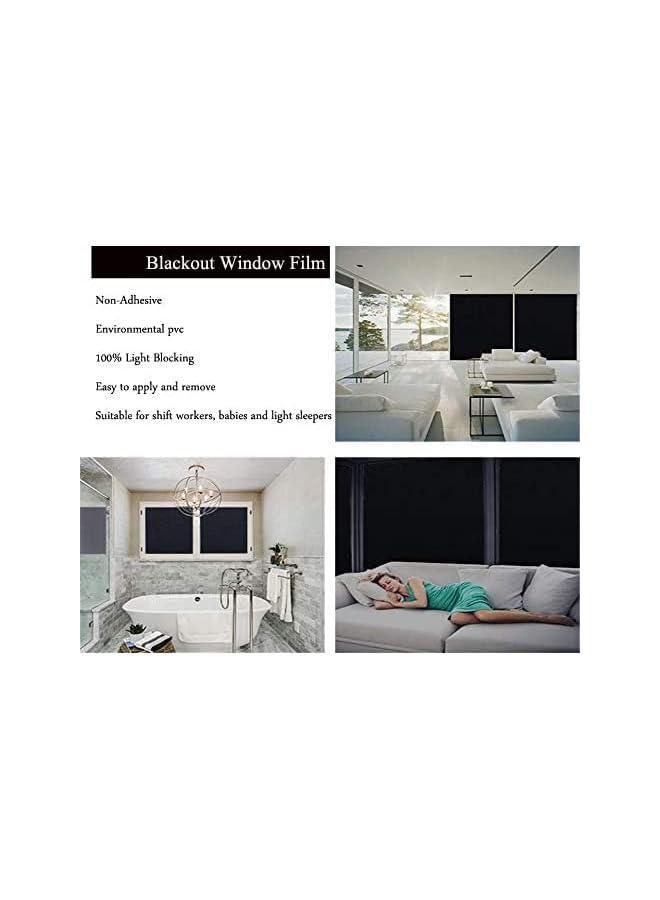 The Bros Privacy Window Films, Self Adhesive Privacy Frosted Opaque Glass Window Film, for Bathroom Door, Decorative Stickers, UV Blocking Heat Control Coverings, Home Office, Front Door(200 * 60cm) - Image 5