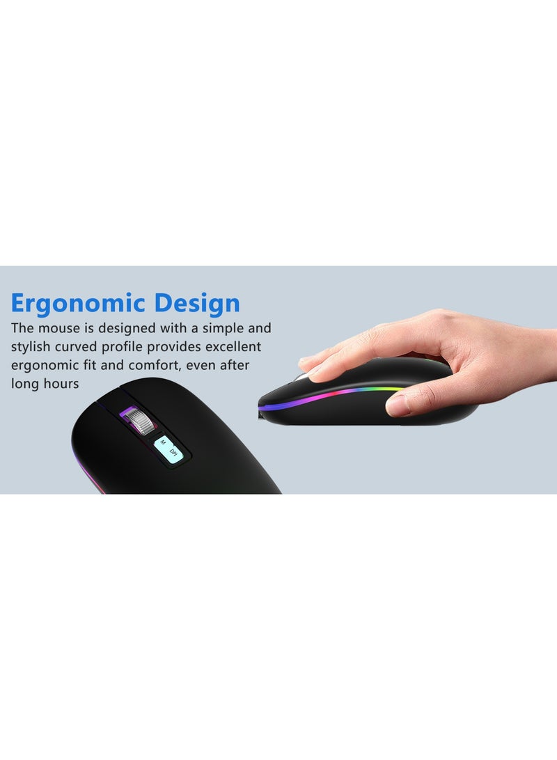 Nariele New Wireless Bluetooth Charging Silent Mouse - Image 3