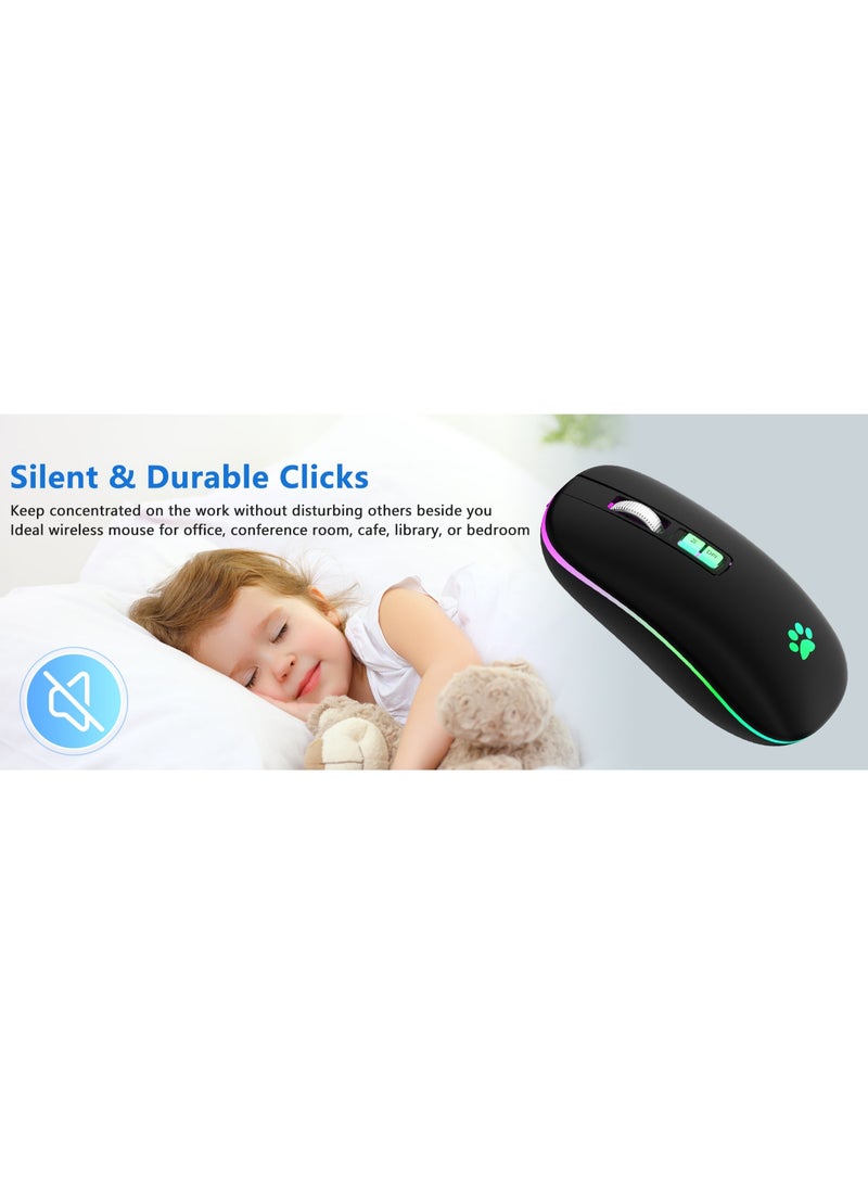 Nariele New Wireless Bluetooth Charging Silent Mouse - Image 5