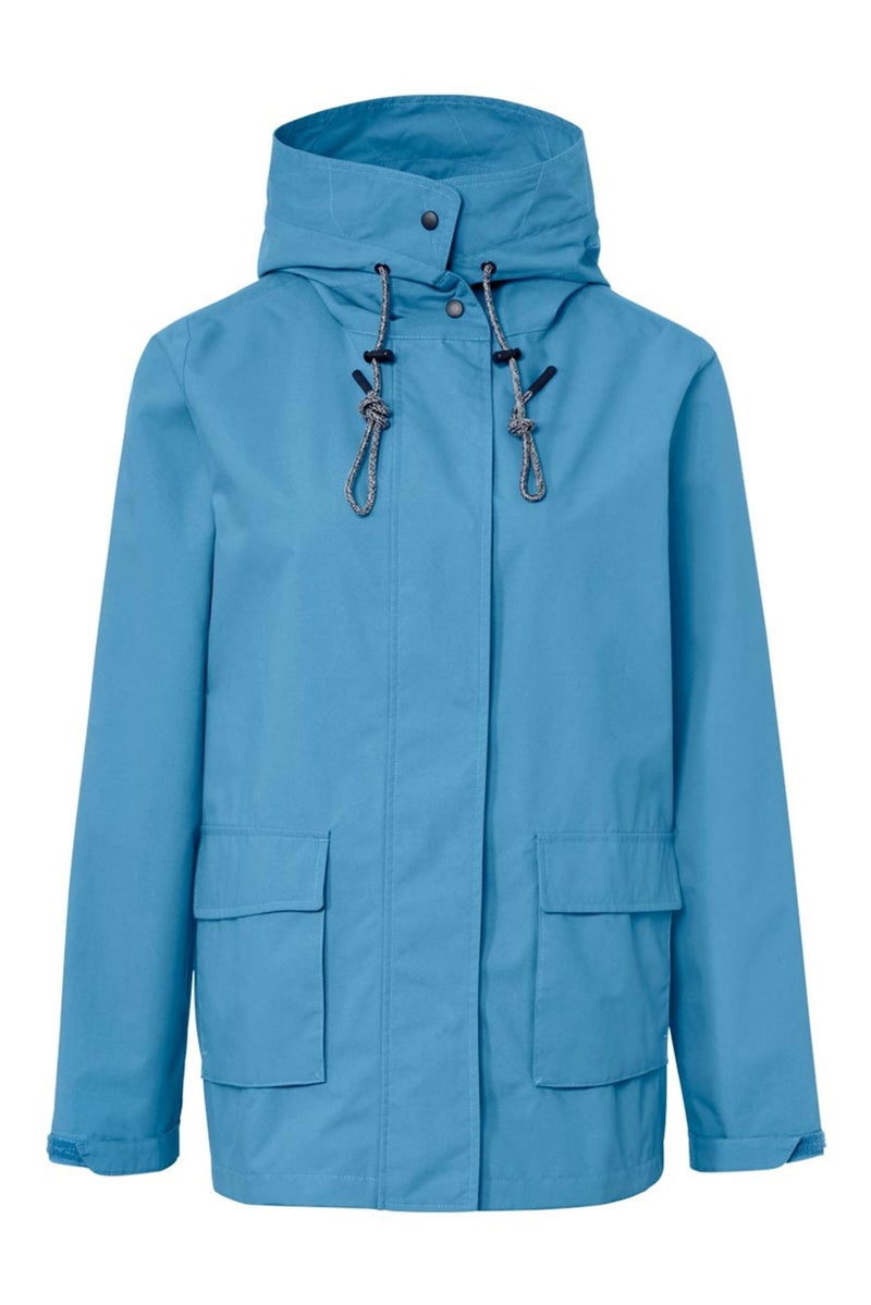 Tchibo Women Plain Hooded Jacket, Light Blue  - Image 2
