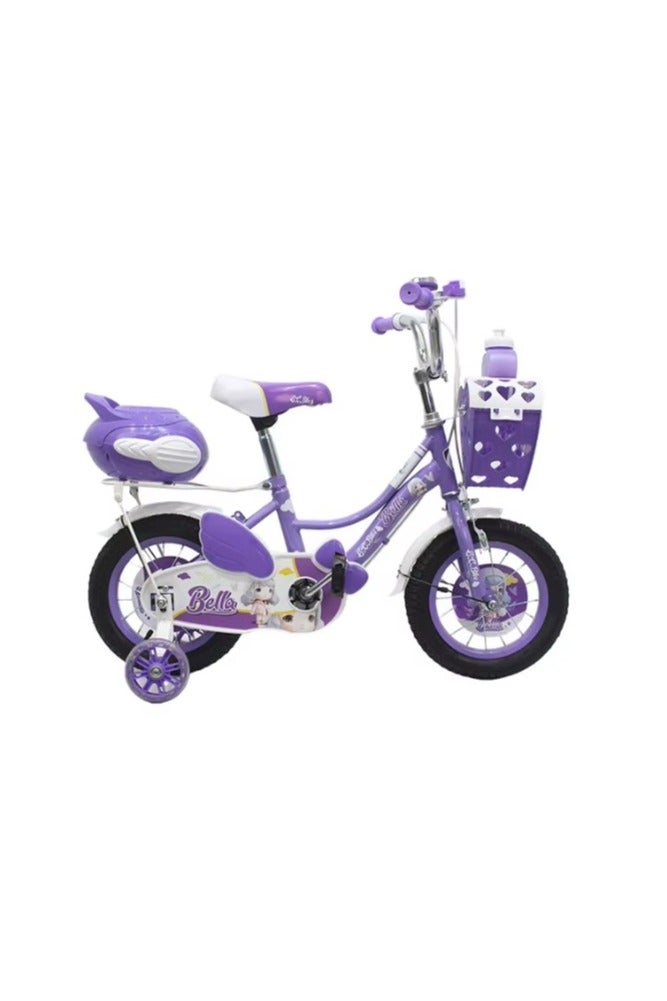 Bella Cute Girls Bike - 12 Inch with Training Wheels and Front Basket - Image 2