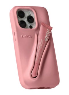 rhode Peptide Lip Color Silicone Phone Case, Phone Back Adhesive Lip Holder, Liquid Silicone Camera Protection Case and Lip Balm Design, Suitable for IPhone 16 Pro Max - Ribbon  - Image 1