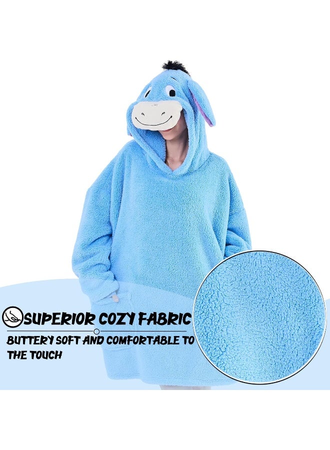 NEWCOSPLAY NEWCOSPLAY Wearable Blanket Hoodie Sherpa Hoodie Blanket for Women Men Warm Oversized Sweatshirt with Pockets - Image 5