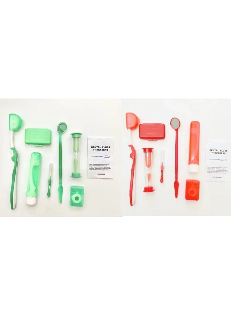 8-Piece Orthodontic Cleaning Set, Teeth Whitening, Interdental Brushes 2PCS - Image 1