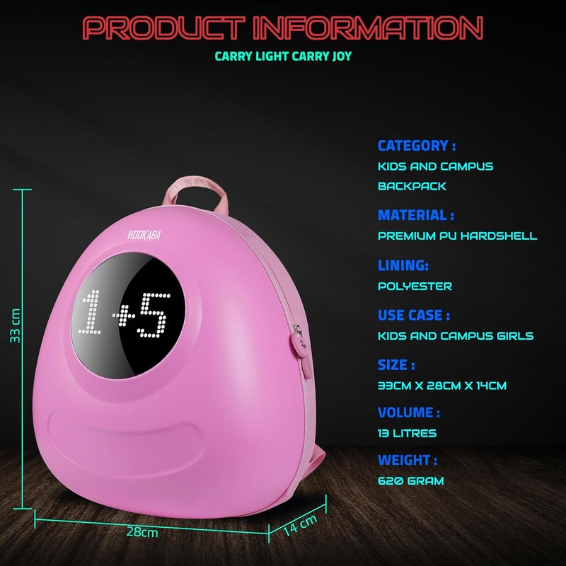 Hookaba Store Hookaba GlowBuddy LED Eyes Backpack | Kids Smart Bag With App Control, Programmable Screen & Water Resistant | For School, Picnic, Travel | Mini Digital Daypack For Girls & Boys - Image 5