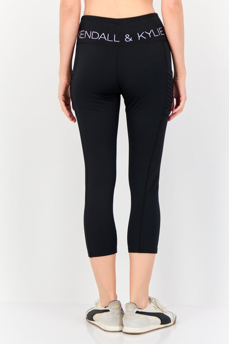 KENDALL + KYLIE Women Sportswear Fit Yoga Leggings, Black - Image 3