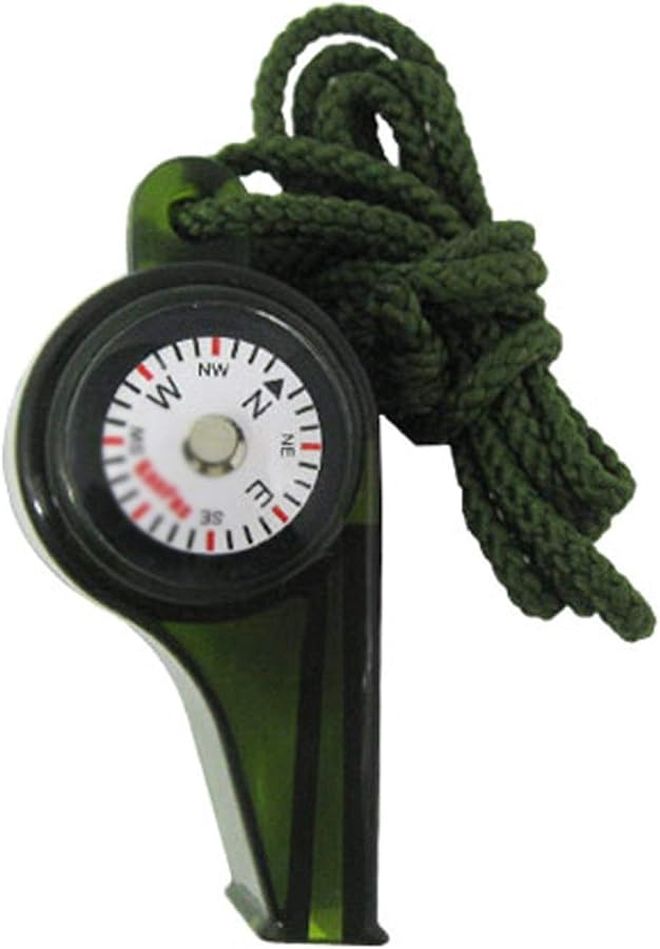Mini Compass Thermometer Color A Size E Portable Precise Outdoor Multi Functional Survival Whistle North Pointer - Image 1