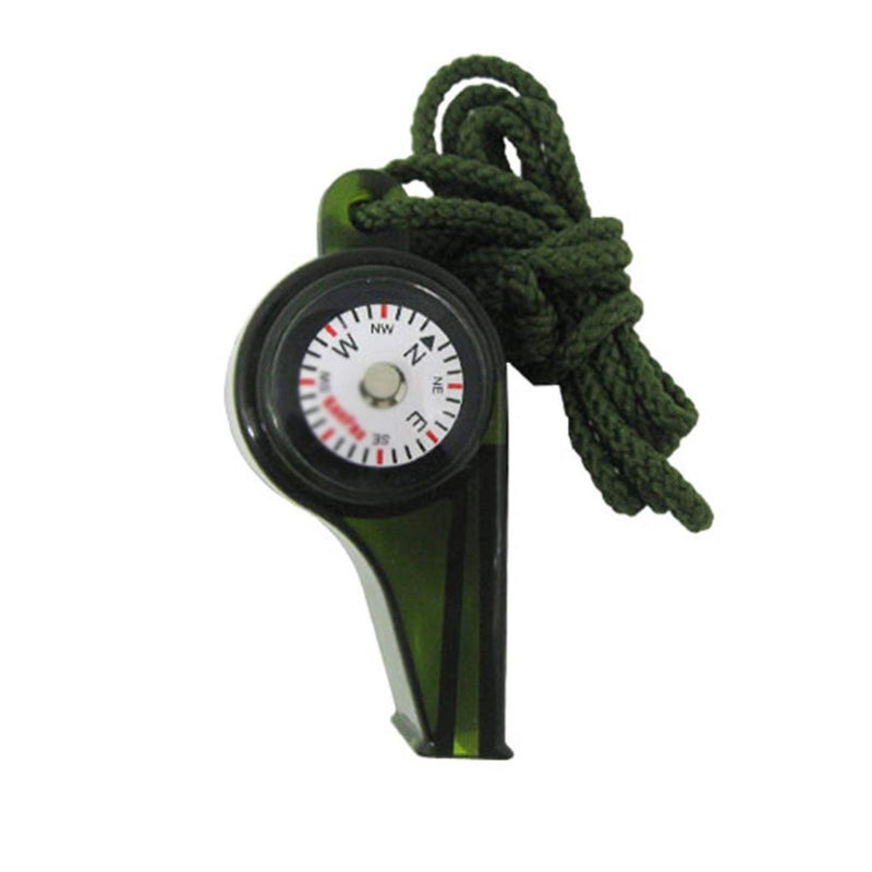 Mini Compass Thermometer Color A Size E Portable Precise Outdoor Multi Functional Survival Whistle North Pointer - Image 2