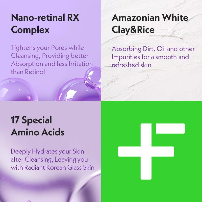 Fation Nosca9 Deep Pore Cleansing Foam for Sensitive Skin Korean Skincare Face Wash with 17 Amino Acids White Clay Patented PoreShrinking Ingredient Deep Cleansing Moisturizing 507 fl oz - Image 3