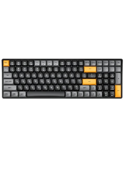 Darkflash GD100 Wireless Mechanical Gaming Keyboard, 100 Keys Layout, All Anti-Ghosting Keys, Supports Hot Swappable, PBT Dual Colour Keycaps, 1200mAH Battery, Gaming Keyboard
