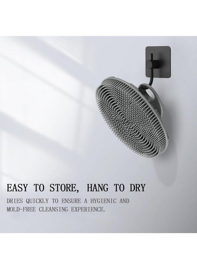 إنر نيد فرشاة استحمام ناعمة من السيليكون من INNERNEED، فرشاة تنظيف البشرة المحمولة باليد، تقشير لطيف ورغوة جيدة (أسود + رمادي) - Image 4