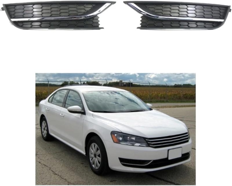 Car Fog Light Grille Cover: Black Front Bumper Lower Grille Cover - Automotive Replacement Part for 2012-2015 Passat Right Side - Image 3