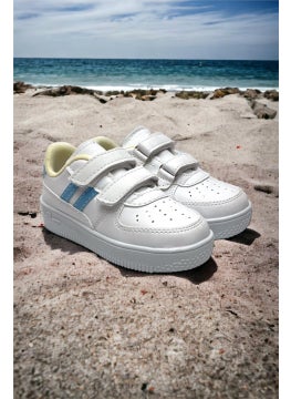 Liger Kids Sneaker Sports Shoes White-Blue  - Image 2